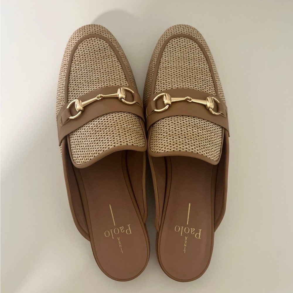 Paolo Beige and Gold Loafers